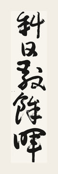 斜日敲餘暉 — hand-brushed Japanese calligraphy