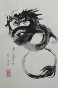 YUBOKU — The Dragon 龍 | Living Ink Scroll (Digital Video) — living sumi-e ink scroll